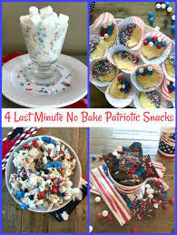 4 No Bake Snacks To Please Kids And Grown Ups This Holiday Weekend No Bake Snacks Patriotic Snacks Weekend Snacks