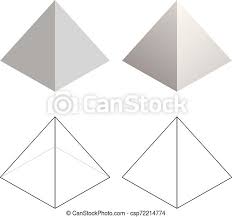 How to draw a triangular pyramid. Isometric 3d Pyramid Triangle Shapes Vector Illustration Set Of Four Isometric 3d Triangle Pyramid Shapes In Solid Canstock