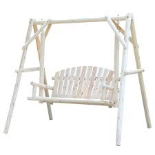Lazzo wooden porch swing, 2 seater patio swing chair with strong frame stand for 2 kids/ 2 teen/ 1 adult+1 teen, indoor & outdoor bench swing for porch, garden, yard, home, bedroom (white) 3.7 out of 5 stars. Nkv Outdoor Patio Swing Loveseat Wooden Porch Swing Stable Curved Garden Swing Natural Solid Wood And A Frame Set Yard Swing Bench Patio Lawn Garden Patio Seating Mhiberlin De