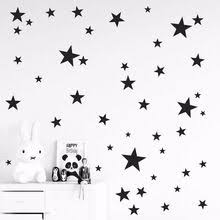 Zuczug 150pcs Mixed Size Easy Apply Removable Pattern Stars Wall Stickers Kids Room Environmental Nursery Wall Decals Star Wall Decals Kids Room Wall Stickers