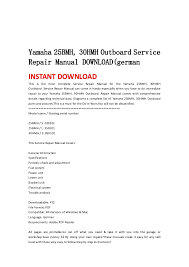 Create a high quality document online now! Yamaha 25 Bmh 30hmh Outboard Service Repair Manual Download German