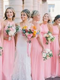 Bubblegum Pink Bridesmaids Dresses Added A Winning Burst Of Color To This Annapolis Wedding Light Pink Bridesmaid Dresses Pink Bridesmaid Dresses Summer Bridesmaid Dresses