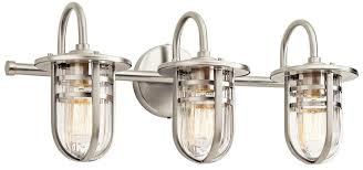 It has 6.25 high and 19.75 wide, powered by three 50w halogen bulbs that will emit the perfect brightness needed. Kichler 45133ni Caparros Modern Brushed Nickel 3 Light Bathroom Lighting Fixture Kic 45133ni