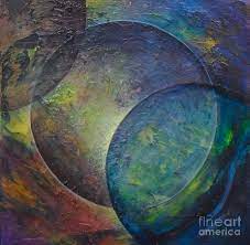 Blue Moon Painting by Lia Van Elffenbrinck 
