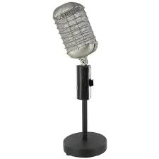 Antique Silver Black Microphone Table Decor Hobby Lobby 110007 Theater Room Decor Shop Decoration Antique Silver