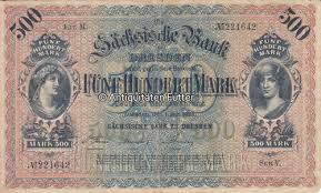 Dresdner bank expanded its network with acquisition and opening new offices not only in europe but also in the united states, singapore, canada, australia, japan, hong kong, and china. Sachsen 500 Mark 1 7 1922 Sachsische Bank Dresden 3 Ma Shops