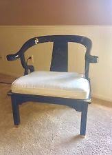 Vintage James Mont Style Black Lacquer Asian Horseshoe Chair Interior Interior And Exterior James Mont