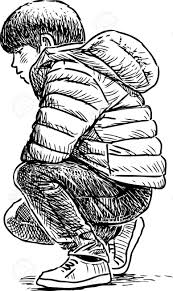 Vector Drawing Of A Little Boy Crouching Illustration Spon Drawing Vector Boy Illustration Crouching Vector Drawing Boy Drawing Drawings