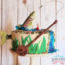 Birthday cake fishing cakes men 7. Fishing Birthday Cake Teal Velvet Bakery