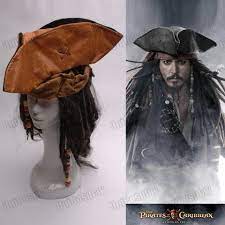 Click To Buy Pirates Of The Caribbean Jack Captain Cosplay Hat Wig Beard Tricorn Buccanee Halloween Costume Accessories Pirates Of The Caribbean Pirates