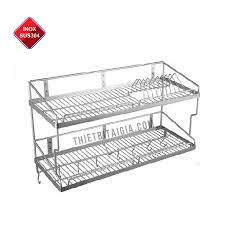 Kệ Chén Inox 2 Tầng Treo Tủ Bế