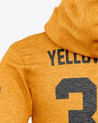Download Melange Men S Full Zip Hooded Sweatshirt Mockup In Apparel Mockups On Yellow Images Object Mockups