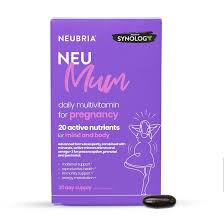 NEUBRIA NEU Mum Prenatal Vitamins with Folic Acid & Omega-3 - Pregnancy,  Postnatal, Breastfeeding Support with DHA, Vitamin D3 & Iron - Prenatal  Multivitamin for Women & Baby - 30 Softgels :