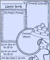 Over The Winter Break Third Grade Writing Kindergarten Writing 3rd Grade Writing