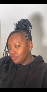 Small Box Braids Bob with Curly Ends