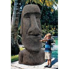 Ne90076 Giant Easter Island Head Spaceage Tikiroom Home Midcenturymodern Smallbusiness Cocktail Easter Island Statues Easter Island Heads Garden Statues