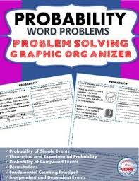 Probability Word Problems With Graphic Organizer Probability Word Problems Word Problems Word Problem Graphic Organizers