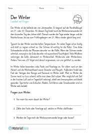 Klasse weihnachtsrätsel zum ausdrucken weihnachtsgeschichten zum ausdrucken noel. Arbeitsblatt Lesetext Zum Winter Mit 3 Fragen Lernen Tipps Schule Leseverstandnis Klasse 3 Deutsch Lernen