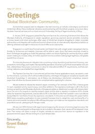 Cryptocurrencies are legal in singapore, but license on work with cryptocurrencies is required for icos and crypto exchanges. Bizkey Official On Twitter An Important Update On Bizkey S Blockchain Industry Compliance Paper Bizkey Blockchain Cryptocurrency Compliance Singapore Https T Co S9fklo6kp5