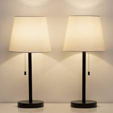 Overstock.com has been visited by 1m+ users in the past month Haitral Bedside Table Lamps Set Of 2 Black And White Modern Desk Lamps For Bedroom Dorm Living Room Office 20 Inch H Amazon Com