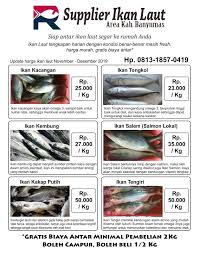 Seafood ikan laut, udang, kakap merah, tenggiri, fillet ikan, kepiting. Supllier Ikan Laut Plat R