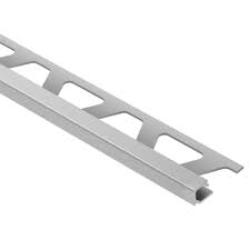 Schluter Quadec Satin Anodized Aluminum 5 16 In X 8 Ft 2 1 2 In Metal Square Edge Tile Edging Trim Q80ae The Home Depot Tile Edge Trim Tile Edge Tile Accessories