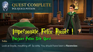 Rosier is a witch who was alive in the 1920s, and whose life intersected with that of newt scamander.2 she is presumably related to the death eater evan rosier. Impersonate Felix Rosier Polyjuice Potion Harry Potter Hogwarts Mystery Youtube