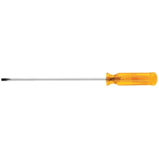 Additionally, the tip on a cabinet screwdriver is straight as opposed to tapered as on a traditional flathead screwdriver. Klein Tools Yellow Cabinet Tip Flat Head Screwdriver 1 8 W Round Shank 3 Hd Supply