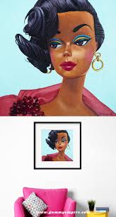 Vintage Black Doll Art Print From Oil Painting