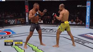 You can take any video, trim the best part, combine with other videos, add soundtrack. Jose Aldo Finishes Jeremy Stephens Via Liver Shot Get More Gifs Funny Funnymemes Humor Videos Memes Funn Martial Arts Mma Training Mixed Martial Arts