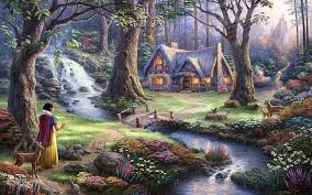 See more ideas about thomas kinkade disney, kinkade disney, thomas kinkade disney puzzles. Disney Company Castles Movies Flowers Wood Animals Houses Fantasy Art Snow White Thomas Kinkade Rive Architecture Houses Hd Art Hd Wallpaper Wallpaperbetter