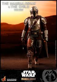 Star Wars Deluxe The Mandalorian And The Child 1 6 Scale Figure Set In 2020 Star Wars Mandalorian Cosplay Mandalorian