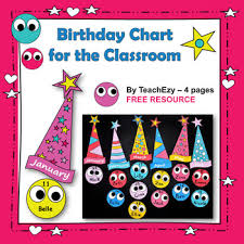 birthday charts for the classroom free and editable