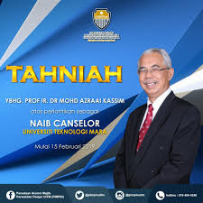 Penyampaian anugerah kualiti naib canselor (aknc) 2018 telah diadakan di majlis kemuncak bulan inovasi uitm pada 14 november 2019, (khamis) di dewan agung tuanku canselor, uitm shah alam.majlis gilang gemilang ini telah dijayakan oleh fakulti sains gunaan sebagai penganjur pada tahun ini yang bertemakan sains dan teknologi pemangkin inovasi global. Persatuan Alumni Majlis Perwakilan Pelajar Uitm Pimpin Facebook