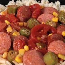 Southern Style Sausage Tomatoes And Okra Recipe Yummly Recipe Okra Recipes Okra And Tomatoes Okra And Tomato Recipe