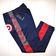 Captain America Marvel Active Wear Men S Track Pants Marvel Trackpants Casual Mens Activewear Active Wear Track Pants