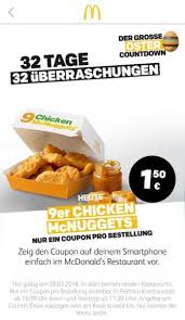 Erwarten dich in der mcdonald's app täglich wechselnde überraschungen, wie zum beispiel der big mac® für 1,50€. Info Mcdonalds Oster Countdown Heute 9er Chicken Mcnuggets Fur Nur 1 50