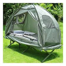 Outdoor 1 Person Folding Tent Elevated Camping Cot W Air Mattress Sleeping Bag What S Hot Get More Details B Lit Camping Exterieur Trucs Et Astuces Voiture