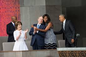 Bush became president of the us years later. Michelle And George The Embrace Seen Around The World The New York Times