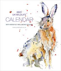 The time now > year 2021 calendar. 2021 Uk Wildlife Calendar With Monthly Wellbeing Quotes And Dates June Lloyd