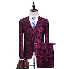 Plus, the pieces work great as separates for after the wedding! Men S Fashion Flower Wedding Suit Prom Tuxedo Slim Fit 3 Piece Plus Size Wear Blazer Buy At A Low Prices On Joom E Commerce Platform