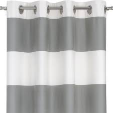 Black And Silver Striped Curtains Sophisticated Modern Panels Alternating Horizontal Bands Of Ivory Cotton And Lustrous Taupe Cotton Sateen Hang Fr Panel Curtains Grey Striped Curtains