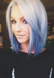 Short White To Blue Reverse Ombre Hair Hairstyle Dyed Hair Beauty Short Ombre Hair Reverse Ombre Hair Hair Styles