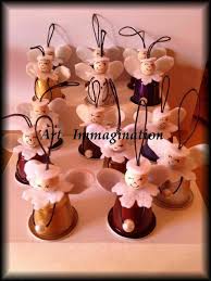 Angelitos Con Capsulas Idee Deco Noel Anges De Noel Idee Noel