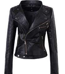 Handmade Women Black Leather Jacket Double Collar Leather Jackets Women Leather Jacket Jackets For Women