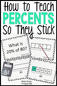 How To Teach Percents So They Stick Make Sense Of Math Math Methods Sixth Grade Math Middle School Math