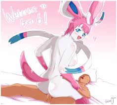 177123 - suggestive, artist:mintyspirit, oc, oc only, oc:javisylveon  (mintyspirit), eeveelution, fictional species, mammal, sylveon, anthro,  nintendo, pokémon, 2021, apron, bedroom eyes, black nose, blue sclera,  breasts, cafe, clothes, colored sclera ...