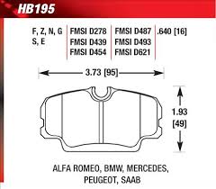 Hawk Performance Ht 10 Motorsport Brake Pads Hb195s 640