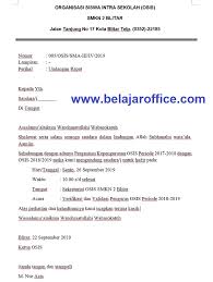 Undangan tidak resmi merupakan sebuah undangan dari individu sebagai penggunaan pribadi mereka. Contoh Surat Undangan Resmi Organisasi Osis Sekolah Belajar Office