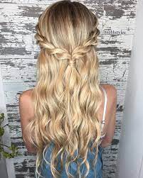 Braid Half Up Half Down Hairstyle Ideas Prom Hairstyles Half Up Half Down Hairstyles Hairstyle For Long Hair Lange Kroller Frisure Galla Frisure